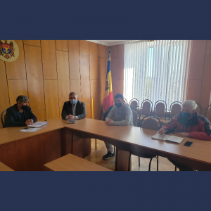 Ședința de lucru cu stafful tehnic al selecționatei raionului Cimișlia la fotbal în cadrul Cupei Republicii Moldova