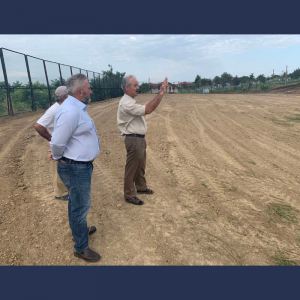 Vizită de monitorizare a șantierului de construcție a stadionului/complexului sportiv al IP Liceul Internat cu profil sportiv Lipoveni  din s. Lipoveni
