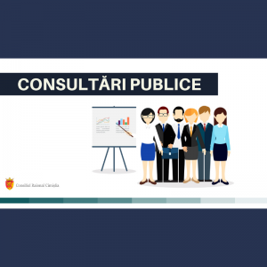 ANUNȚ privind organizarea consultării publice