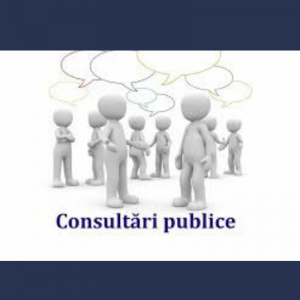 ANUNȚ privind organizarea consultării publice