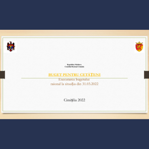 BUGET PENTRU CETĂȚENI Executarea bugetului raional la situația din 31.03.2022