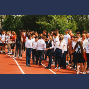 Inaugurarea terenului de sport multifuncțional, amenajat la Liceul Teoretic „Mihai Eminescu” din Orașul Cimișlia