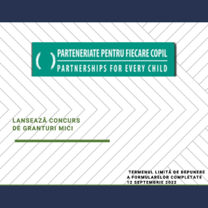 AO „Parteneriate pentru fiecare copil” (PPFC) anunță concurs de granturi mici