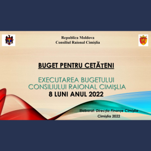 Buget pentru cetățeni – Executarea bugetului raional pentru 8 luni anul 2022