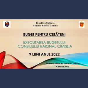 Buget pentru cetățeni – Executarea bugetului raional pentru 9 luni anul 2022