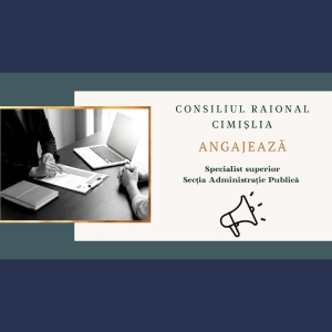 Angajăm Specialist superior, Secția Administrație Publică (relații cu publicul)