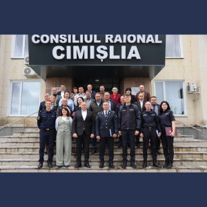 Ședința privind promovarea Conceptului de Activitate Polițienească Comunitară la nivel local desfășurată la Cimișlia