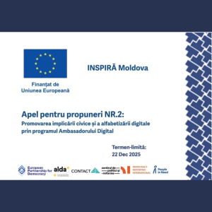 Apel pentru propuneri de proiecte: Implicare civică și alfabetizare digitală!