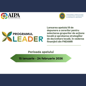 Lansarea apelului III de selectare a grupurilor de acțiune locală și aprobare a strategiilor de dezvoltare locală pentru finanțare