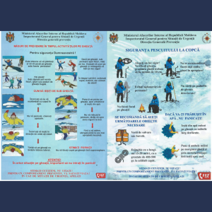 ATENȚIONARE despre pericolul de deplasare pe râurile și lacurile înghețate!