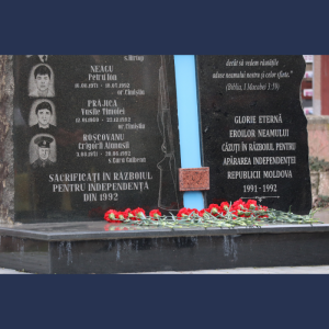 Recunoștință și onoare pentru eroii căzuți în conflictul armat din Transnistria!