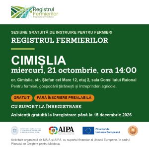 Sesiune de instruire a fermierilor din raionul Cimișlia